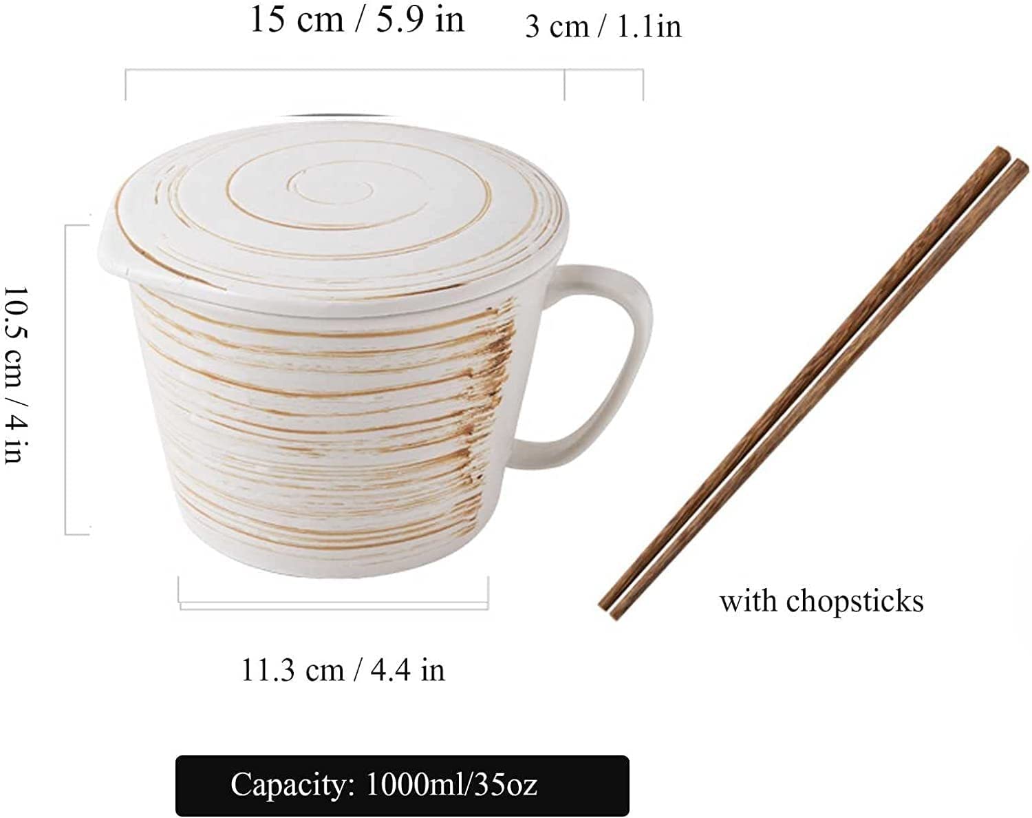 Uchwyt do kubka do zupy, miska do zupy, eleganckie ceramiczne miski do zupy z łyżką, 26 uncji, duża ręcznie malowana miska do zupy cebulowej z uchwytem, ​​śniadanie, owsianka, sałatka, płatk