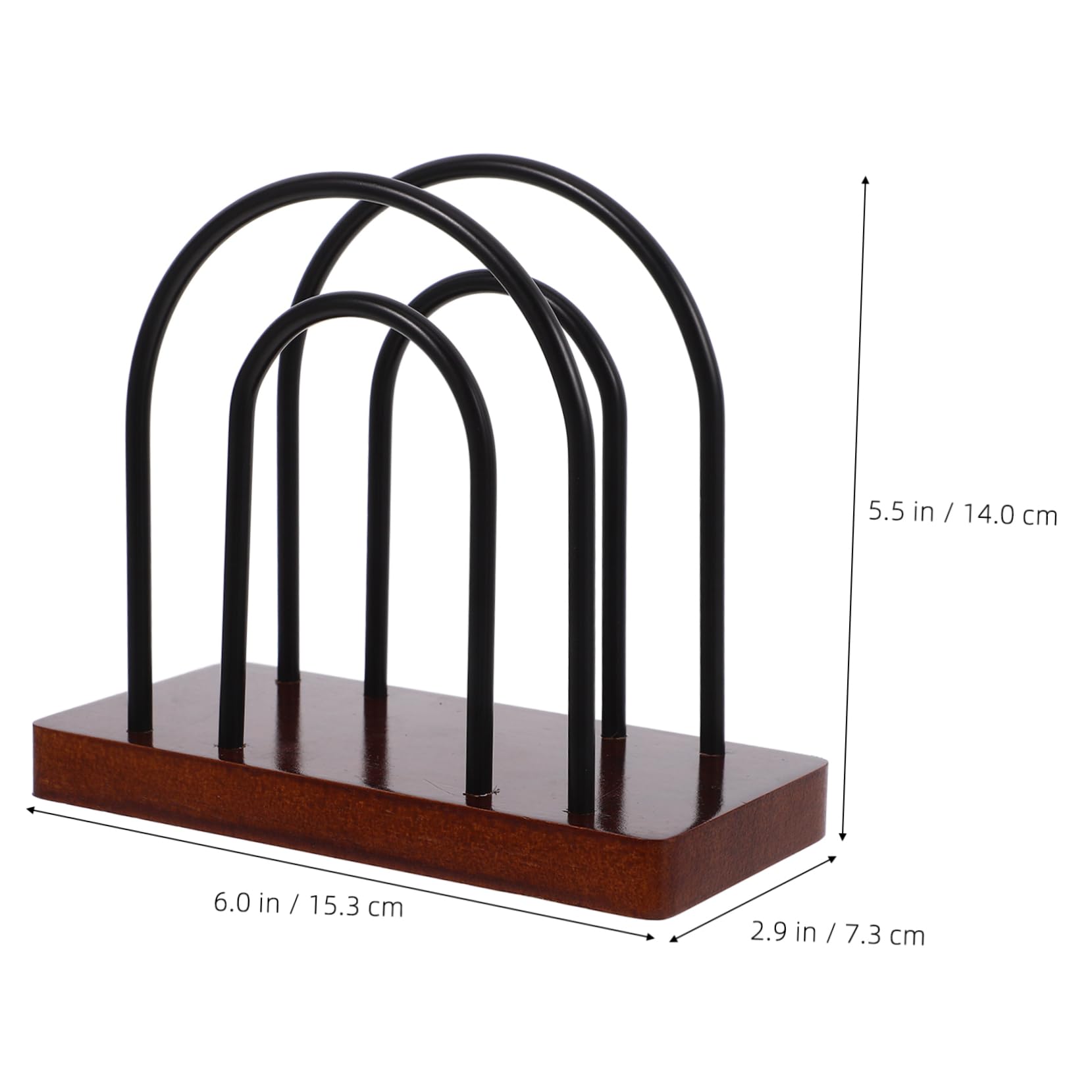 SOLUSTRE Wooden Cd Storage Rack Record Organizer Magazine Holder Napkin Stand Versatile Decor