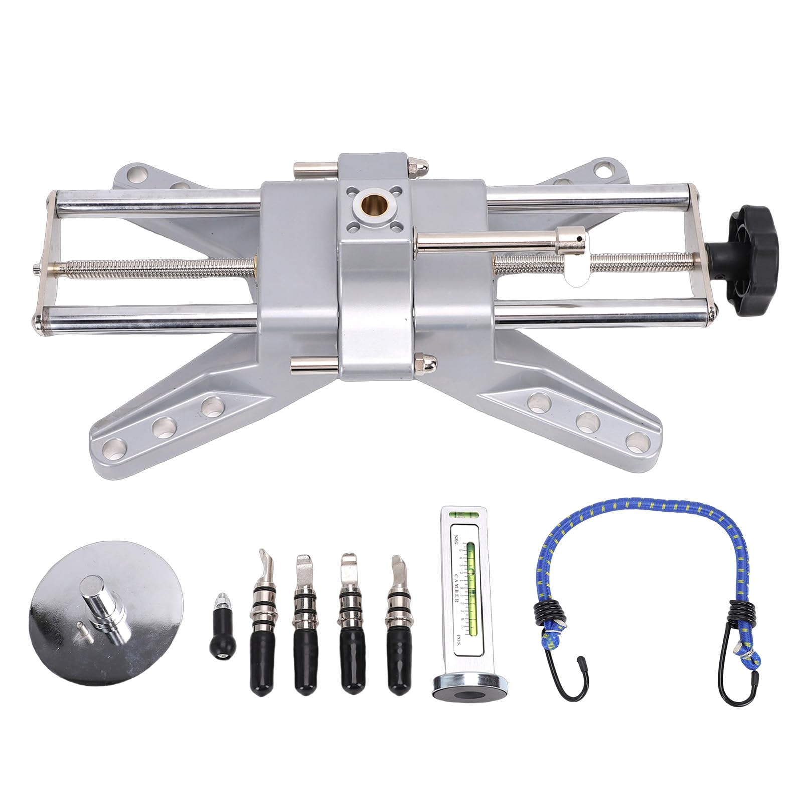 Abrazadera de Alineación de Ruedas, Herramienta de Abrazadera de Rueda de Acero Inoxidable, de Rueda con Adaptador Magnético con Medidores de Inclinación Precisos, Se Adapta a Llantas de 11