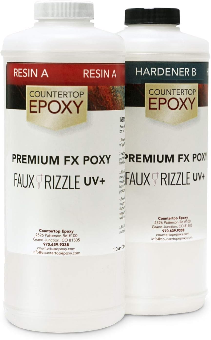 Countertop Epoxy - FX Poxy - UV Resistant Resin - 2 Quarts