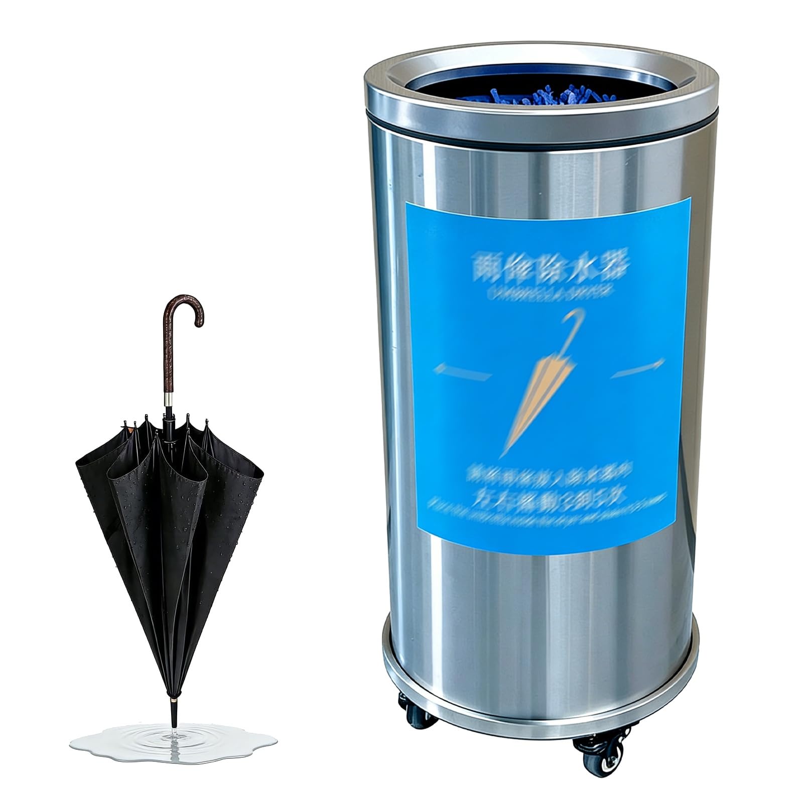 Support parapluie acier inoxydable haut de gamme pour bureau