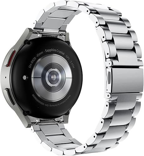 Vista 9 de KOREDA Correas de metal sin brechas compatibles con Samsung Galaxy Watch 7 FE 4 5 6 1.575 in 1.732 in/Galaxy Watch 6 Classic 1.693 in 1.850 in/Watch