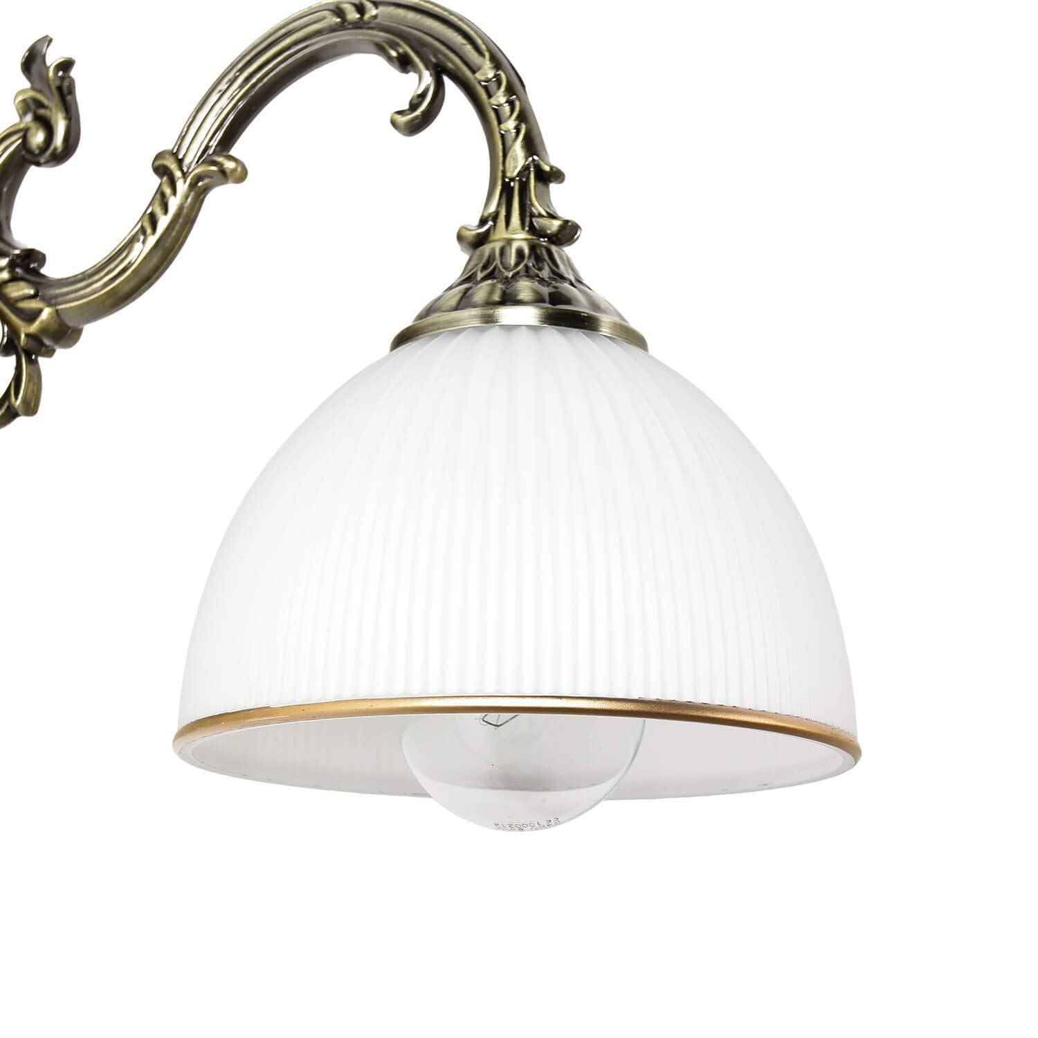 Easylight Lampada da parete Art Nouveau in metallo antico e vetro elegante classico E27 lampada da parete per interni soggiorno camera da letto corridoio