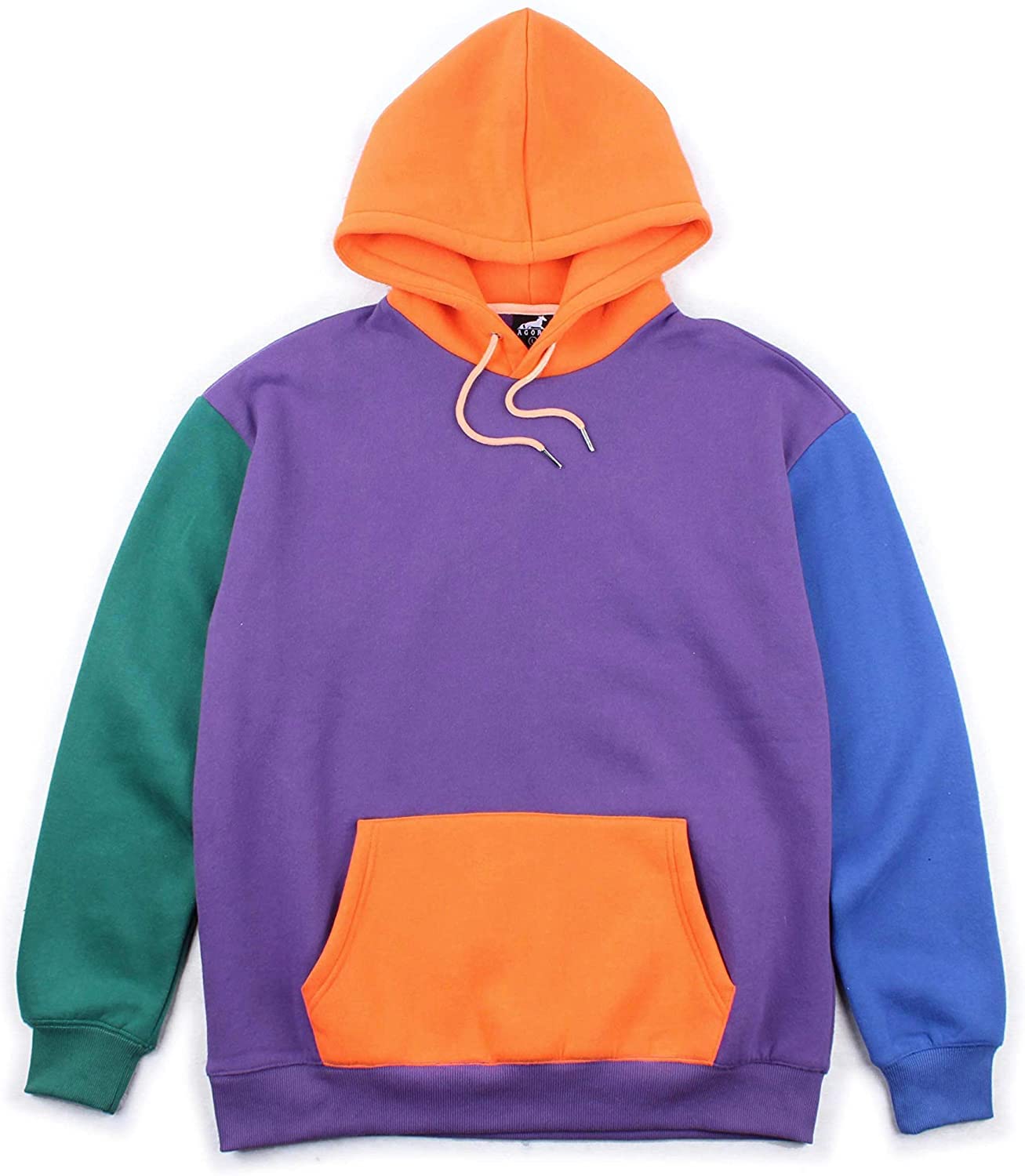 Agora Men's Purple Colour Block Hoodie (, Medium)