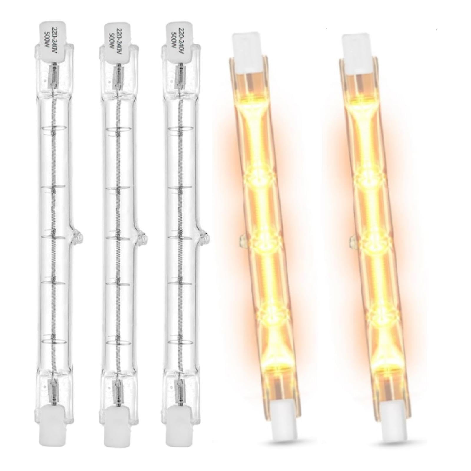 R7s Halogenlampe, 78 mm, 118 mm, 189 mm, 254 mm, 200 W, 500 W, 1000 W, dimmbar, J-Typ, linear, Doppelkopf, R7s, Halogenlampe, 5 Stück, 20 Stück, 254 mm - 1000 W