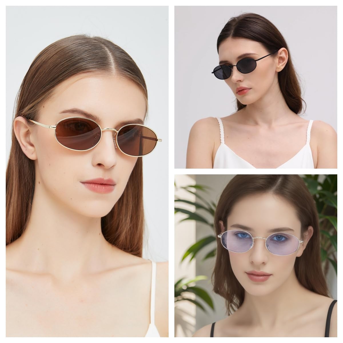 Retro owalne okulary przeciwsłoneczne dla kobiet i mężczyzn