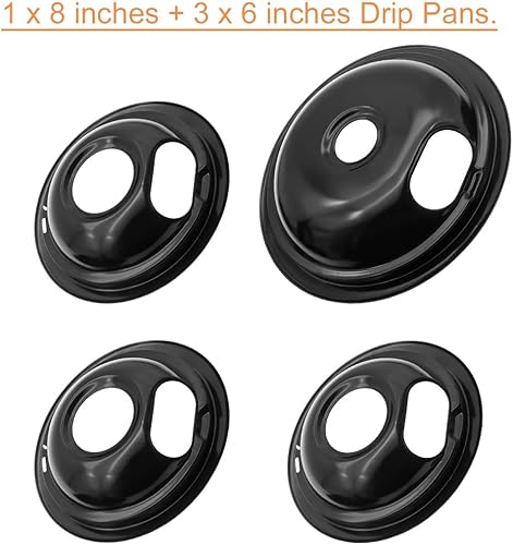 Miniatura 3 de W10290350 W10290353 - Sartenes de goteo (3 pequeñas y 1 grandes) y MP15YA MP21YA Elementos de quemador eléctrico de SupHomie - Compatible con