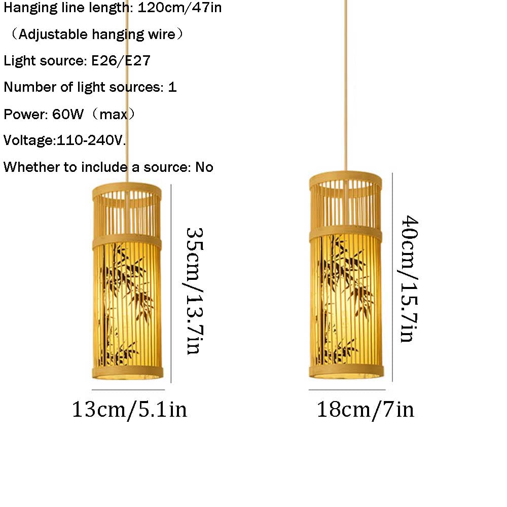 Lampada a Sospensione da soffitto per corridoio, Paralume in Vimini, Stile Asiatico, Nido d'uccello Naturale, Illuminazione Interna, Lampada a Sospensione in bambù e Rattan per Soggiorno, Isola c