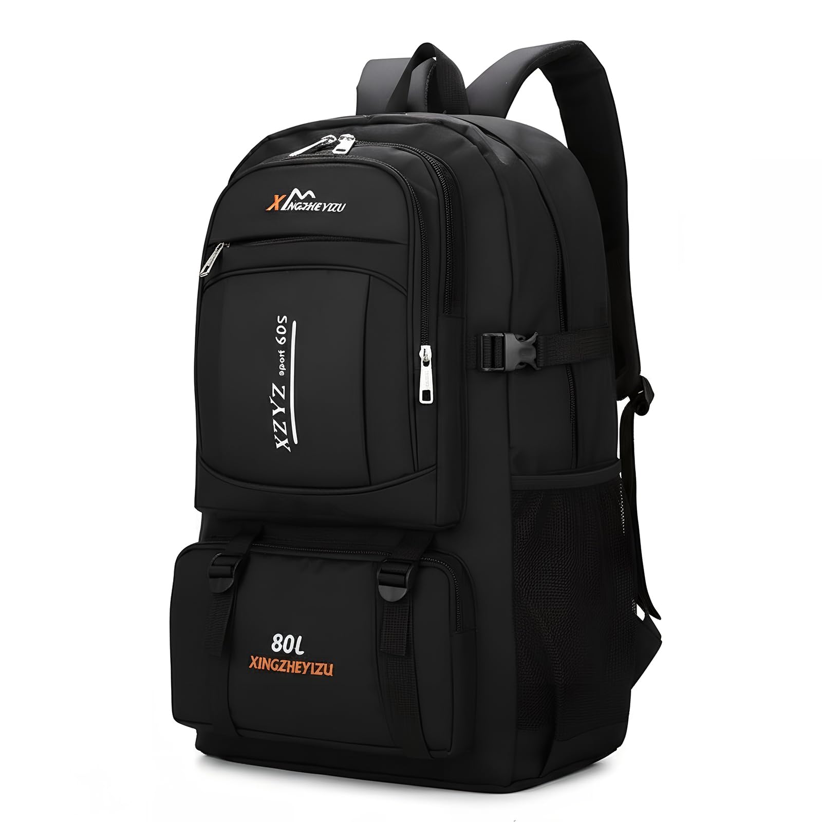 80L Hiking Backpack,Large Rucksack for Men Women,Camping Backpack Water Resistant Daypack Rucksack,Waterproof Durable for Camping Cycling Climbing Walking Mountaineer Outdoor Sports,Waterproof Durable