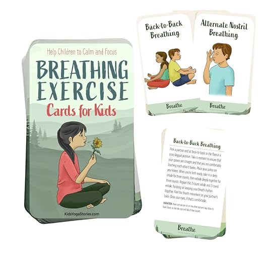 34-Card Kids Breathing and Yoga Exercise Deck