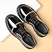 Men's Fashion Dress Shoes Black Patent Leather White Contrast Trim Chunky Platform Derby Trendy Lug Sole Business Casual Modern Luxury Oxfords(7)