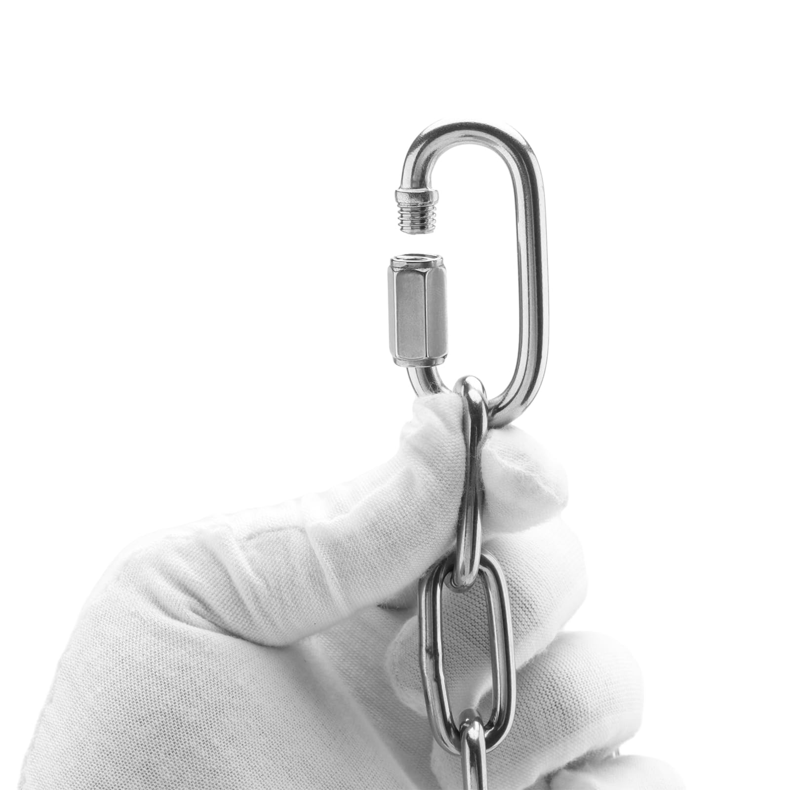 CHEUKYIU Pack of 2 Stainless Steel Link Chain Diameter 4 mm, 60 cm Extension Chain Hanging Chair - Image 3