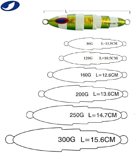 Miniatura 7 de OCEAN CAT Jigs de agua salada Speed Jigging Slow Jigging Pitching Señuelos Combo Vertical Jigging Señuelos Artificiales Plomo Metal Planos Jigging
