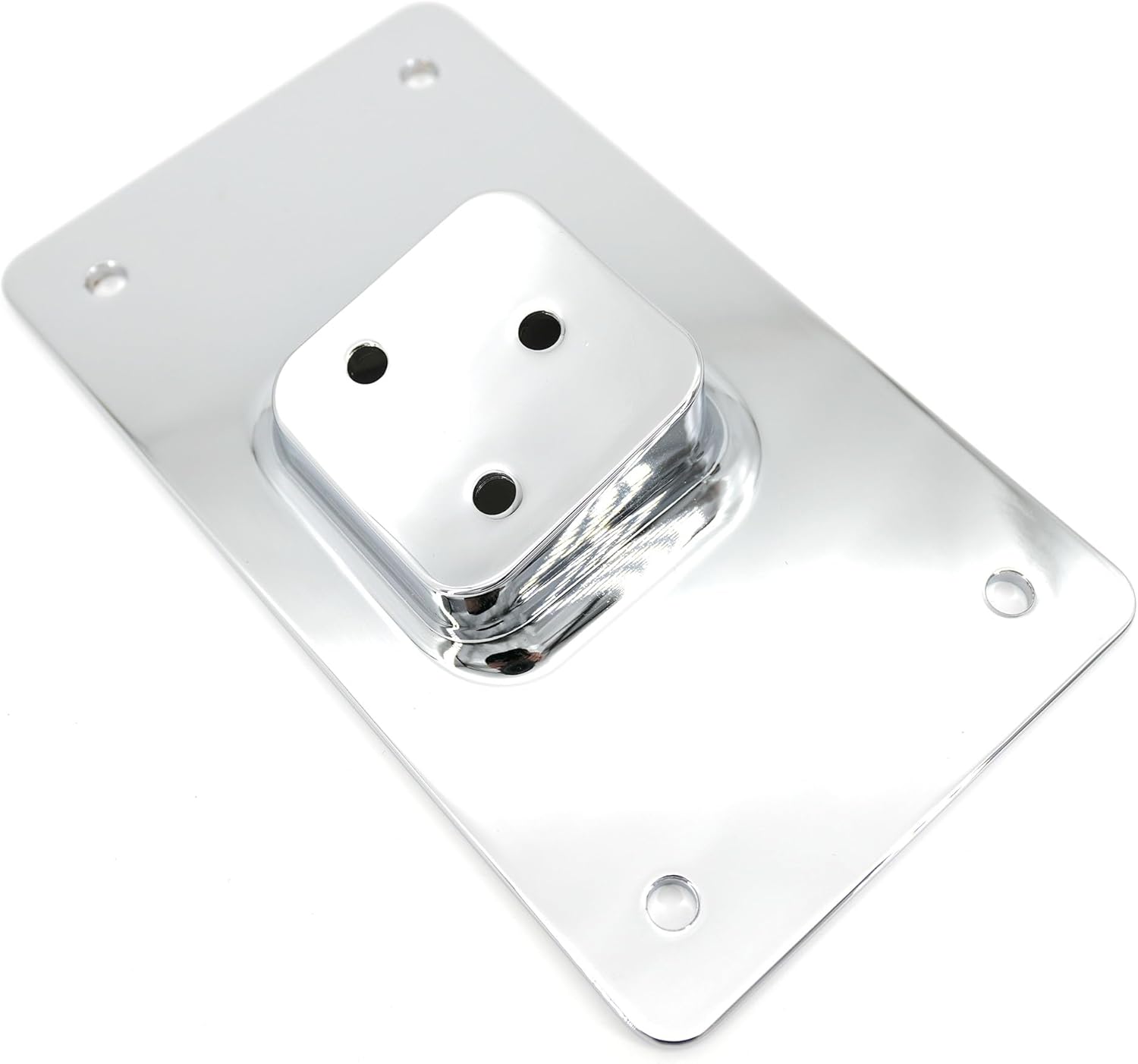 Harley Motorcycle License Plate Mount with 3 Holes - Premium Relocation Kit for Harley License Plate (Chrome)