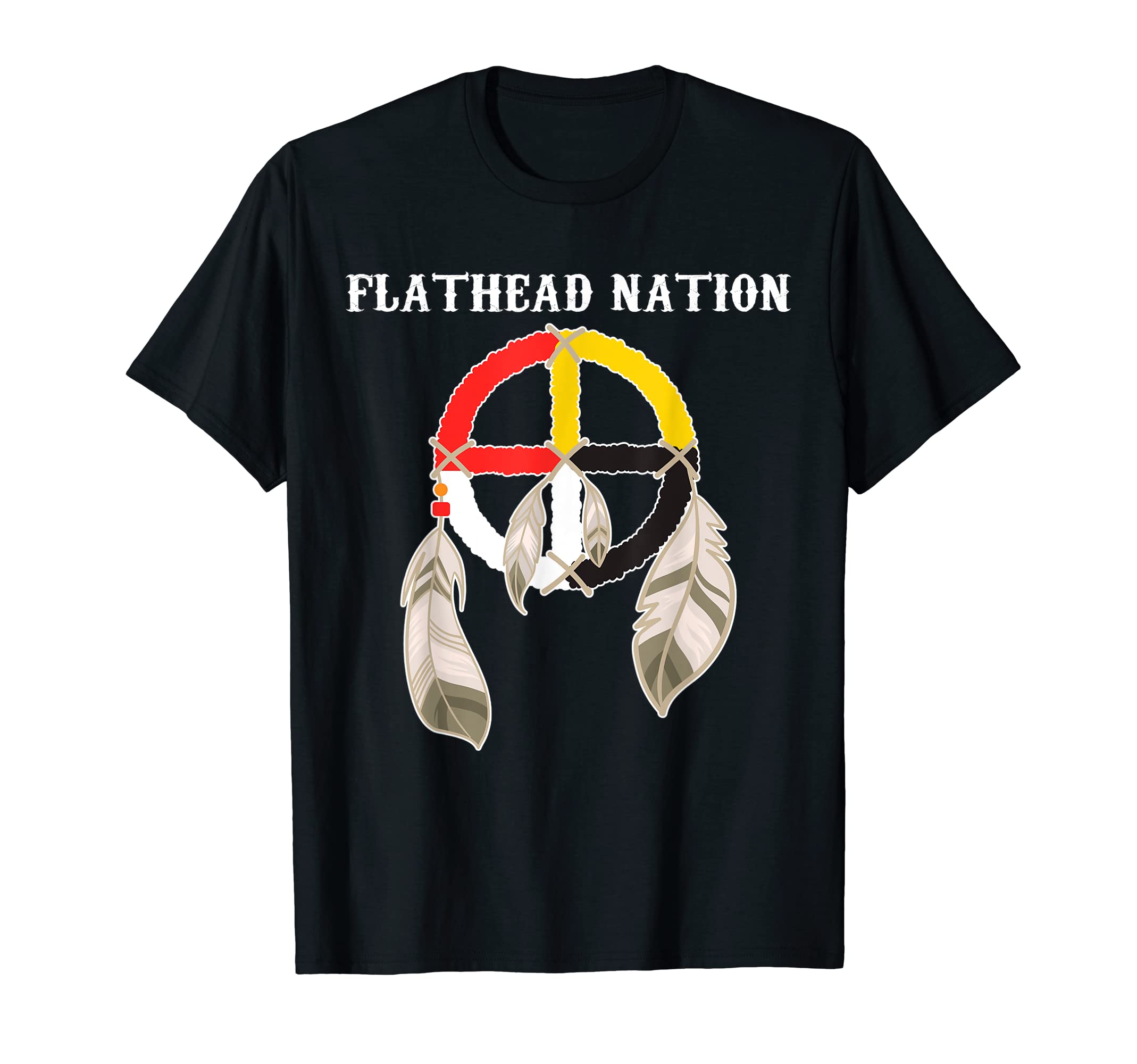 Flathead Nation IndianFlathead Nation Tribe Native American Indian Medicine Wheel T-Shirt