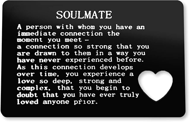 Anniversary Card Gifts for Boyfriend Husband Fiance Engraved Wallet Card for Him Valentines Day Gifts Christmas Birthday Gifts Soulmate Gifts for Him