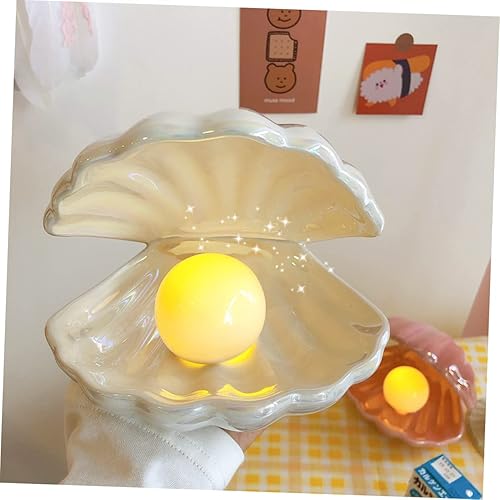 Miniatura 9 de OSALADI 2 unids lámpara de perlas de cerámica lámpara de noche noche perla luz de noche boda hada led luz de perlas LED luz de estado de ánimo