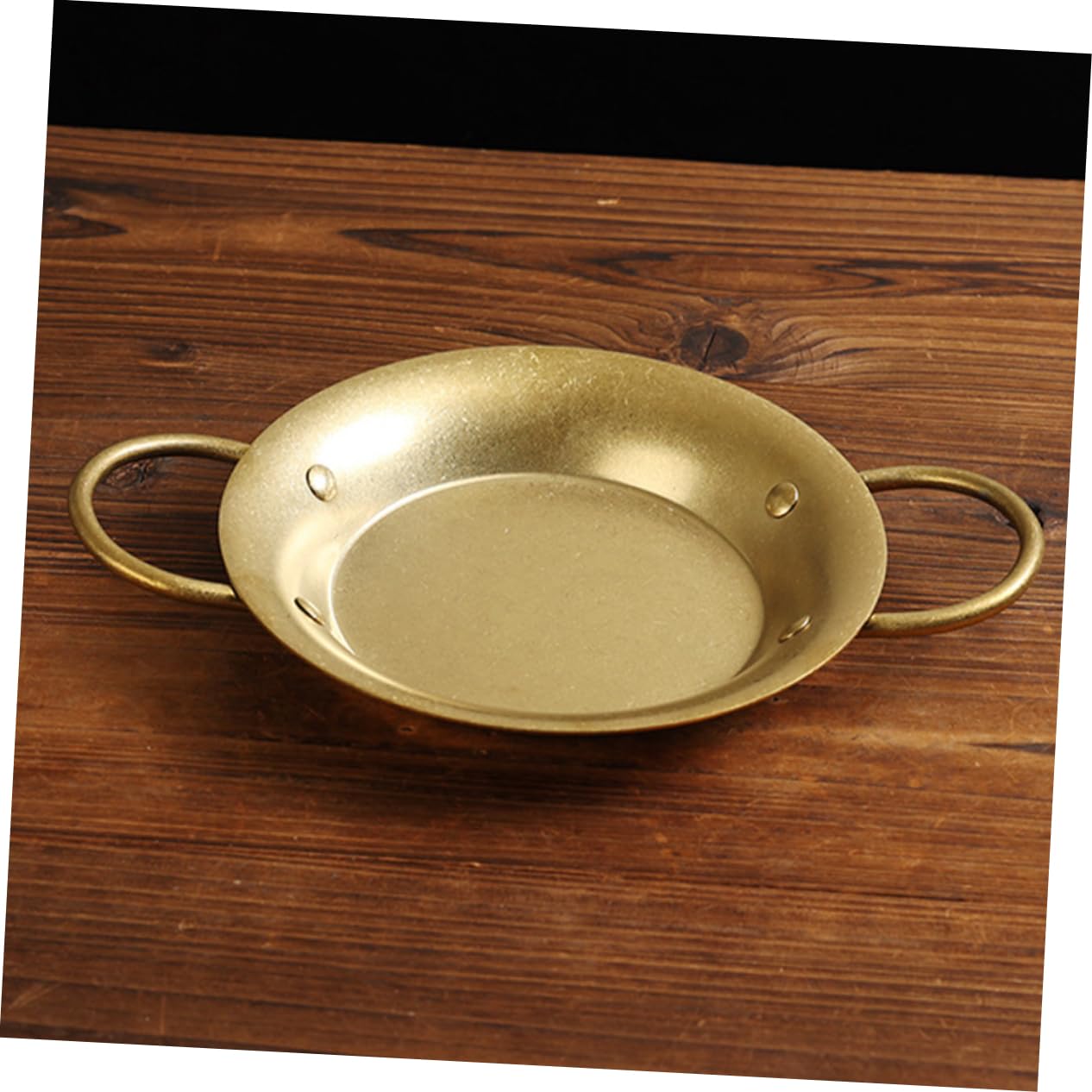 ULTECHNOVO Padella Spagnola in Acciaio Inox Oro, Fondo Piatto