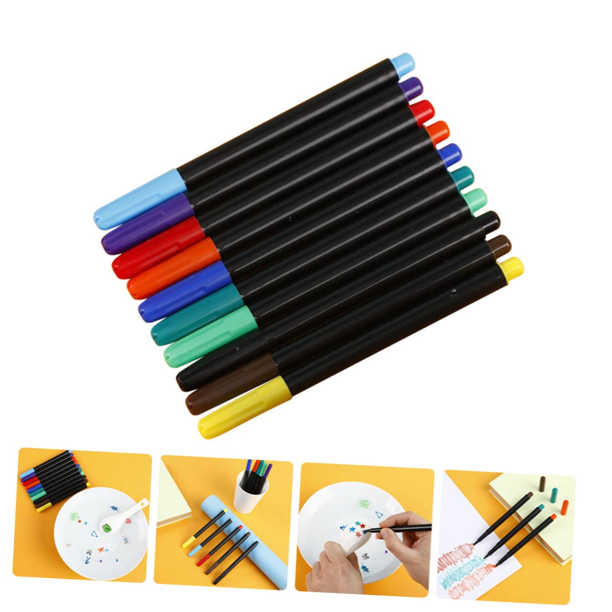 HOMSFOU 4 Sätze Wasser Malstifte Kreative Wasserfarben Stifte Für Whiteboard Abwaschbare Markierstifte Für Schule Und Zuhause Für Glatte Oberflächen 10 Stück * 4