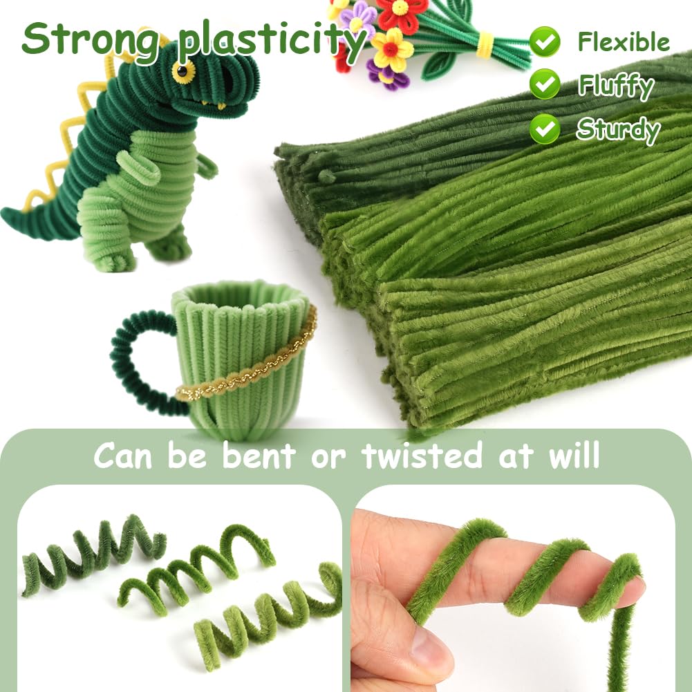 Ainiv 300PCS Pipe Cleaners Craft, 30cm 3 Colors Crafting Pipe Cleaners