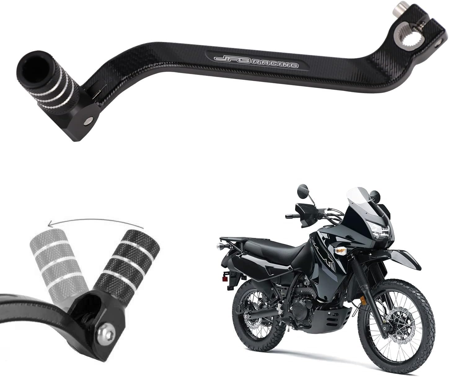 Factory Shifter Gear Folding Shift Lever for Kawasaki KLR650 KLR 650 1987-2018 | Replaces OEM Part 13242-0117