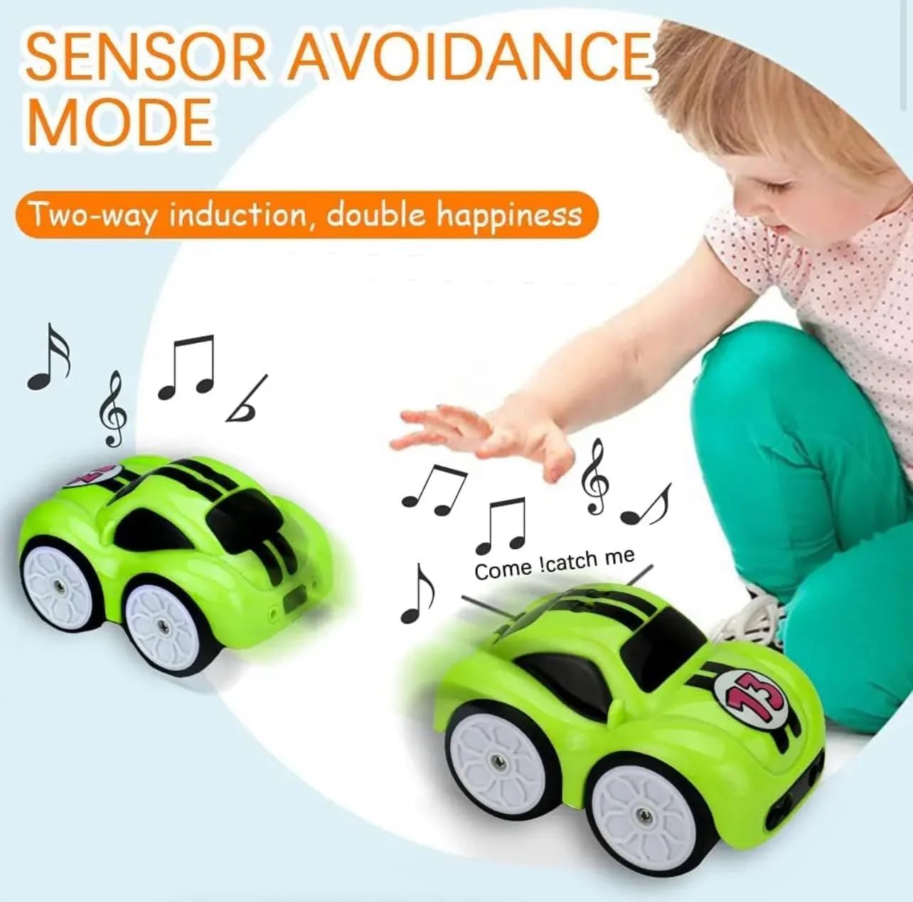 Rechargeable Smart Sensor Mini Car for Kids | Magic Induction RC  Intelligent Car with Obstacle Avoidance, Music & LED Lights | Pull Back  Racing Toy | ...