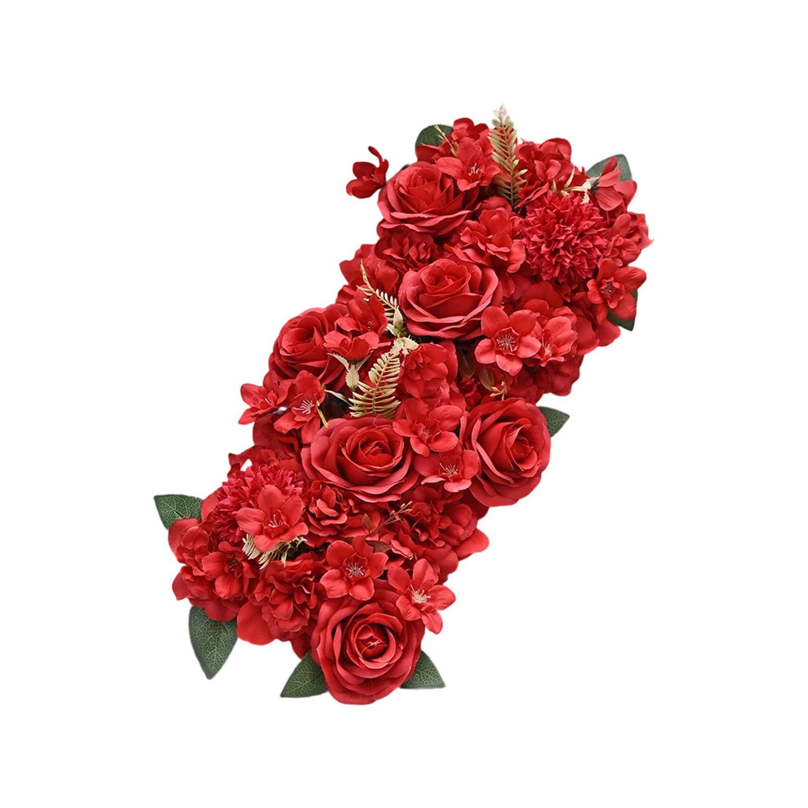 PANGBOER Weather Proof Silk Flower Wedding Arched Arrangement Elegant Backdrop Decorations for Anniversary and Special Event Anniversary Birthday Silk Flower Arched