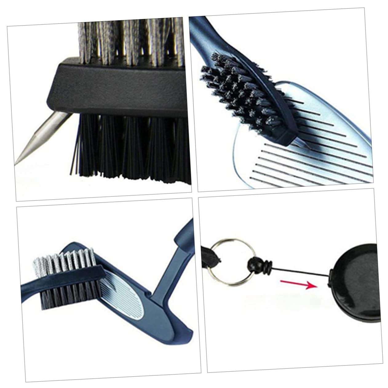 Kisangel 2sätze Golfschläger Reinigungsset Golfschläger Bürste Mit Rillen-schärfer Tragbar Und Langlebig Für Golfer Für Optimale Pflege Und Reinigung