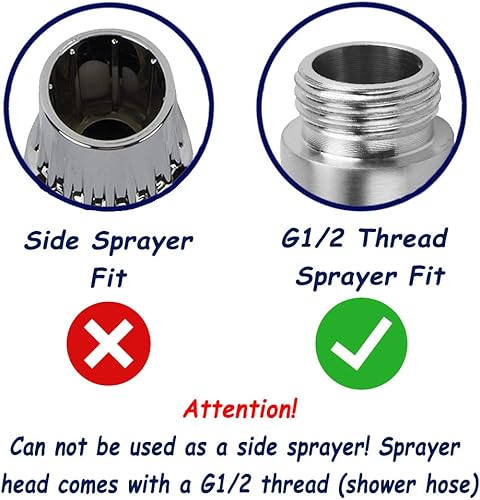 Miniatura 8 de AVAbay Pulverizador blanco para cabeza de bidé, spray de pañal de tela, lavado de mascotas