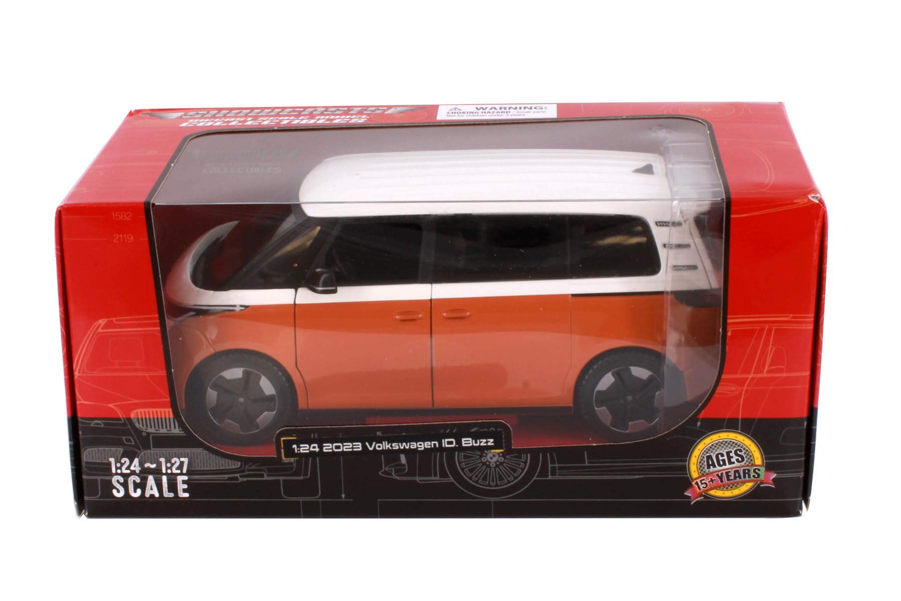 Amazon.com: Showcasts 2023 ID. Buzz, Orange 38914OR - 1/24 Scale