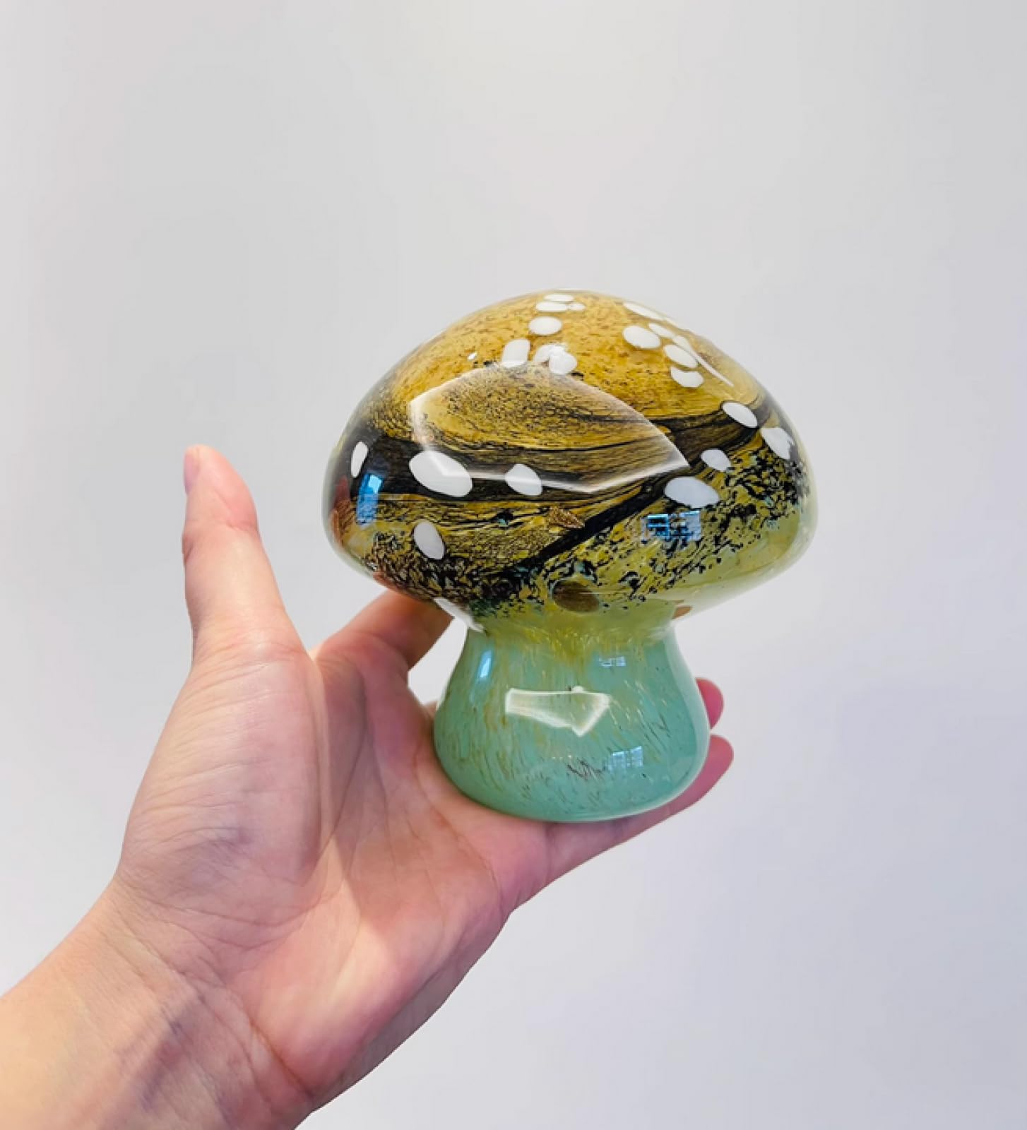 Amazon.com: DECRZPB Handmade Glass Mushroom Figurine Blown