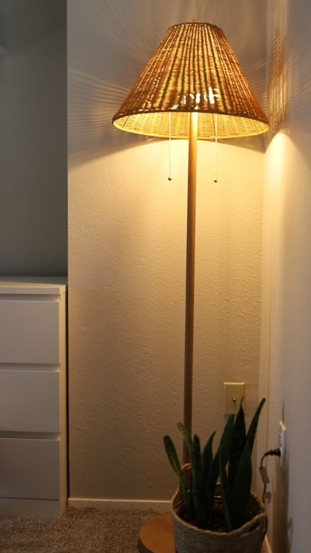 JONATHAN Y Nando 2-Light Coastal Rattan Floor Lamp 61