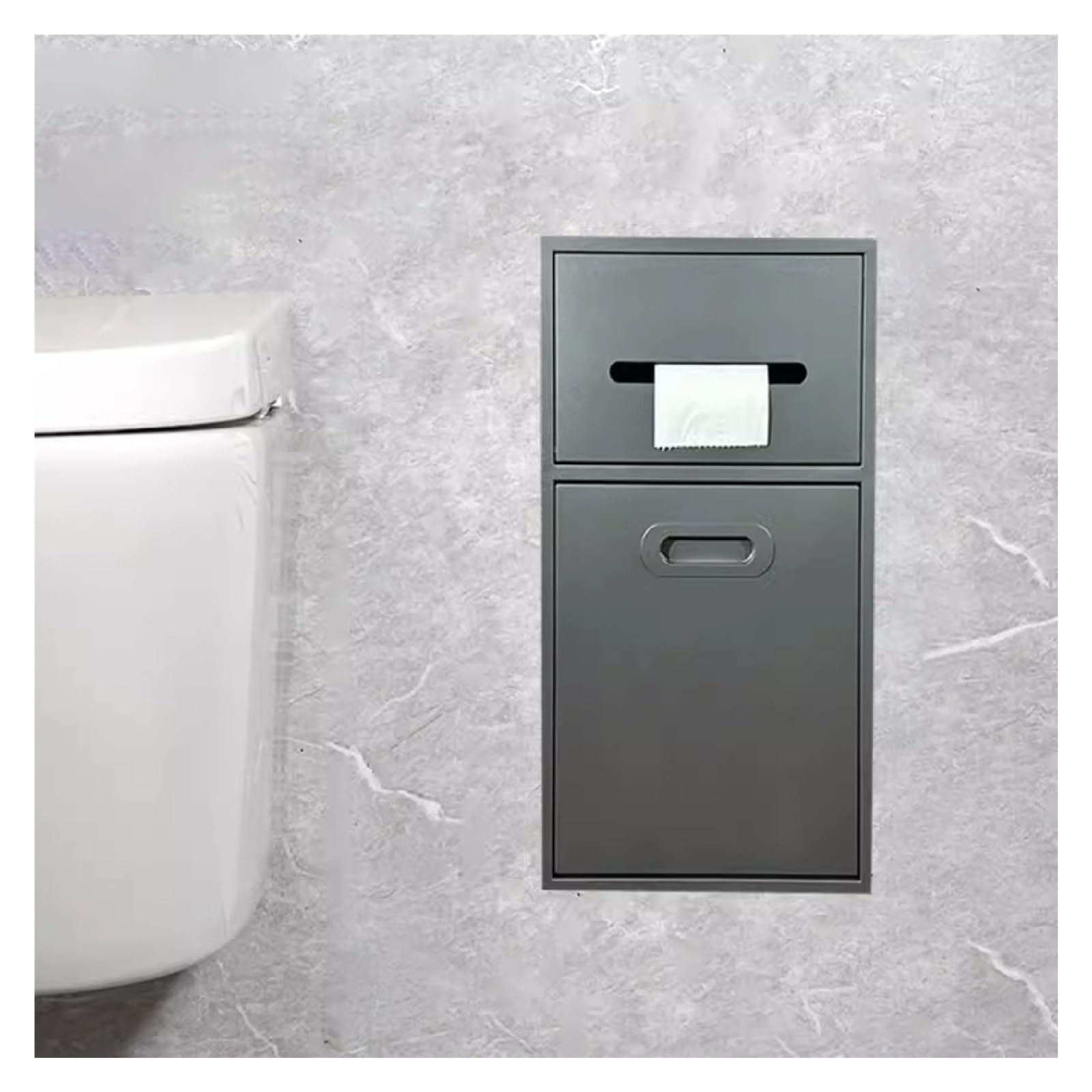QUSYZD Stainless Steel Shower Niche Recessed Toilet Paper Holder Wall Storage Rack for Bathroom Kitchen Living Room Bedroom Hotelblack 50X20X14Cm,White,50x30x14cm,Gray-50x20x14cm