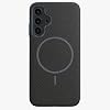 Leather Look 2.5mm Camera Protection Protection Compatible with Coverzone Samsung Galaxy A16 Silicone Case Black with Inner Velvet Surface Compatible with Cowboy MagSafe