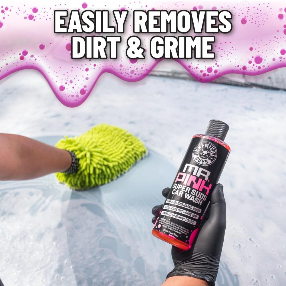 Chemical Guys Mr. Pink Foaming Car Wash Soap (Works with Foam Cannons, Foam Guns or Bucket Washes) Safe for Cars, Trucks, Motorcycles, RVs and More, Candy Scent, Extra Large Size 32 fl oz - CWS_402_32 5 Chemical Guys Mr. Pink Foaming Car Wash Soap (Works with Foam Cannons, Foam Guns or Bucket Washes) Safe for Cars, Trucks, Motorcycles, RVs and More, Candy Scent, Extra Large Size 32 fl oz - CWS_402_32