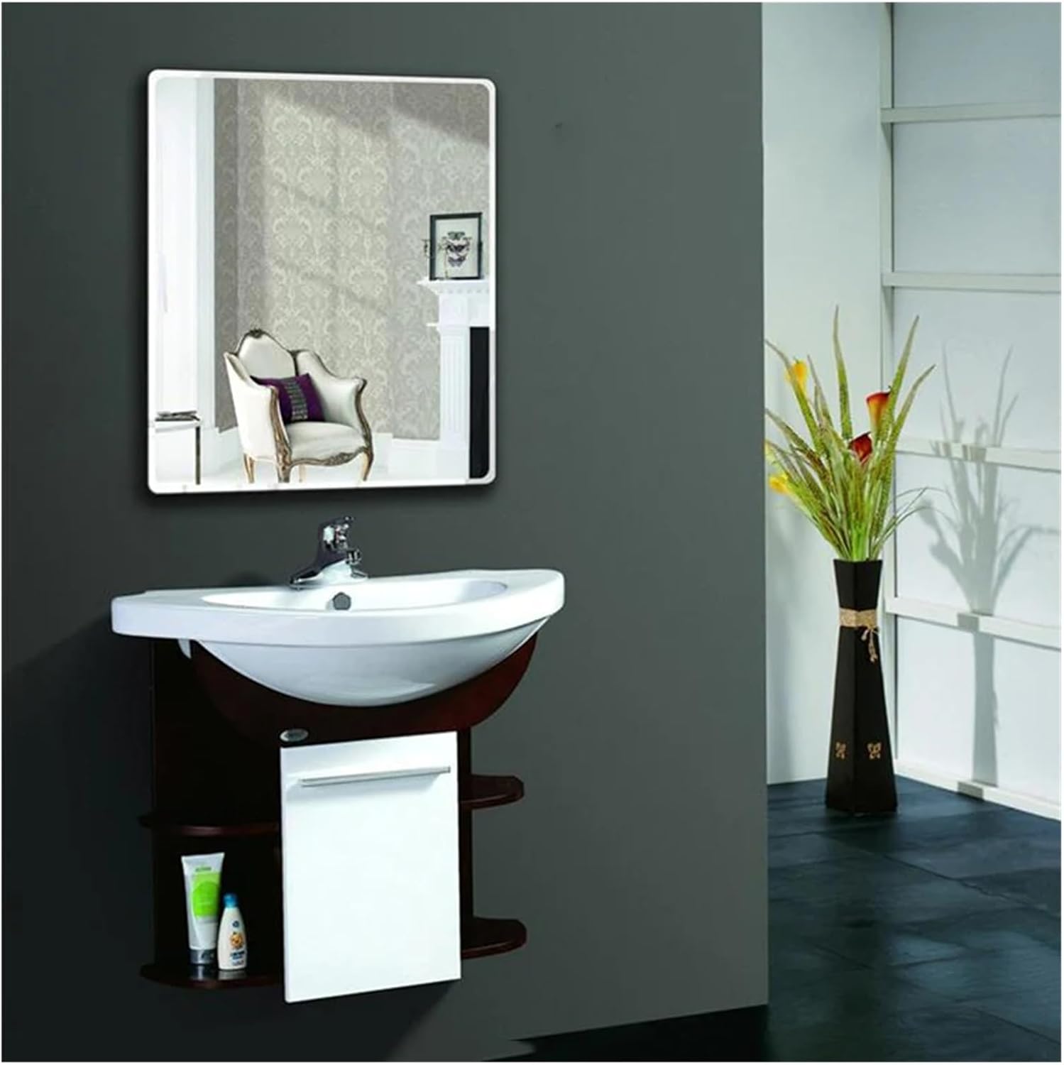 Makeup Wall Mirror Bathroom Shower Mirror Hairdresser Mirror - Home Decor,Mirrors