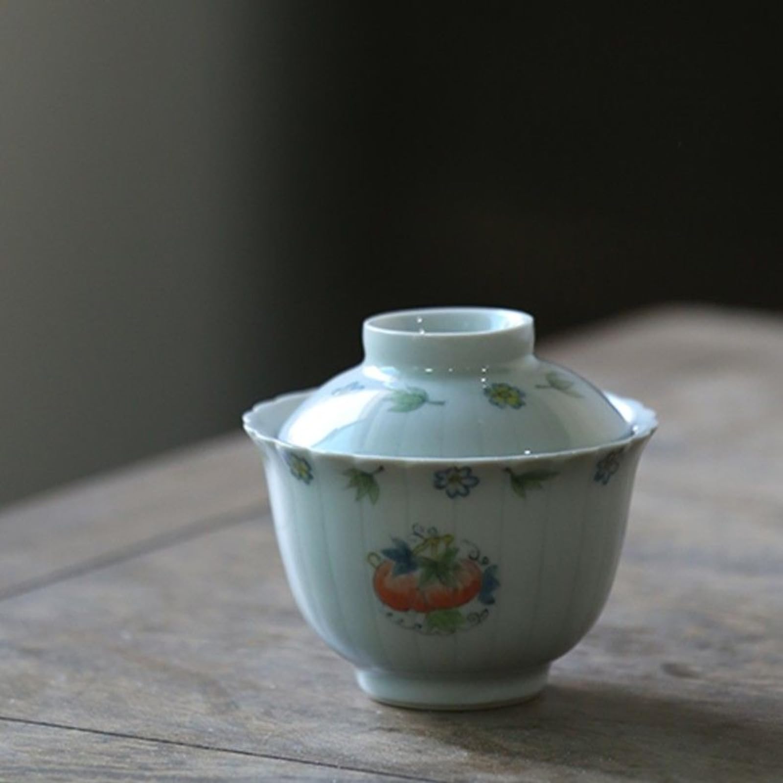 Gaiwan Unterglasurfarbe im antiken Stil, 100 ml, tragbare Teeschale für den Haushalt, Kung-Fu-Tee-Set