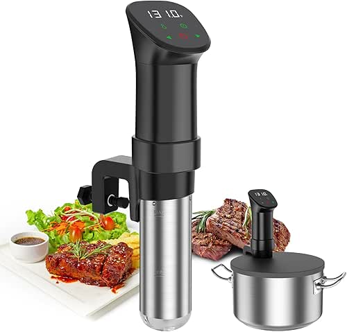 Sous Vide Machine-Suvee Cooker-Rocyis Sous Vide Kit with Lid, Recipes-1000W