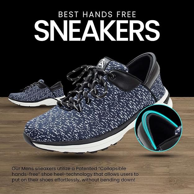 Image of ZEBA Men's Hands Free Slip-On Walking Shoes