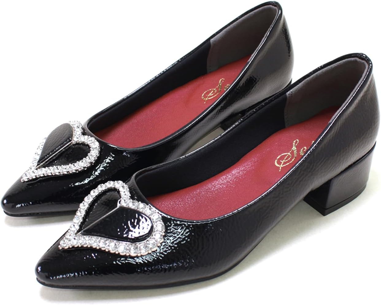 Amazon.co.jp: Sest dsp8803 Heart Motif Flow Heel Pointed Toe