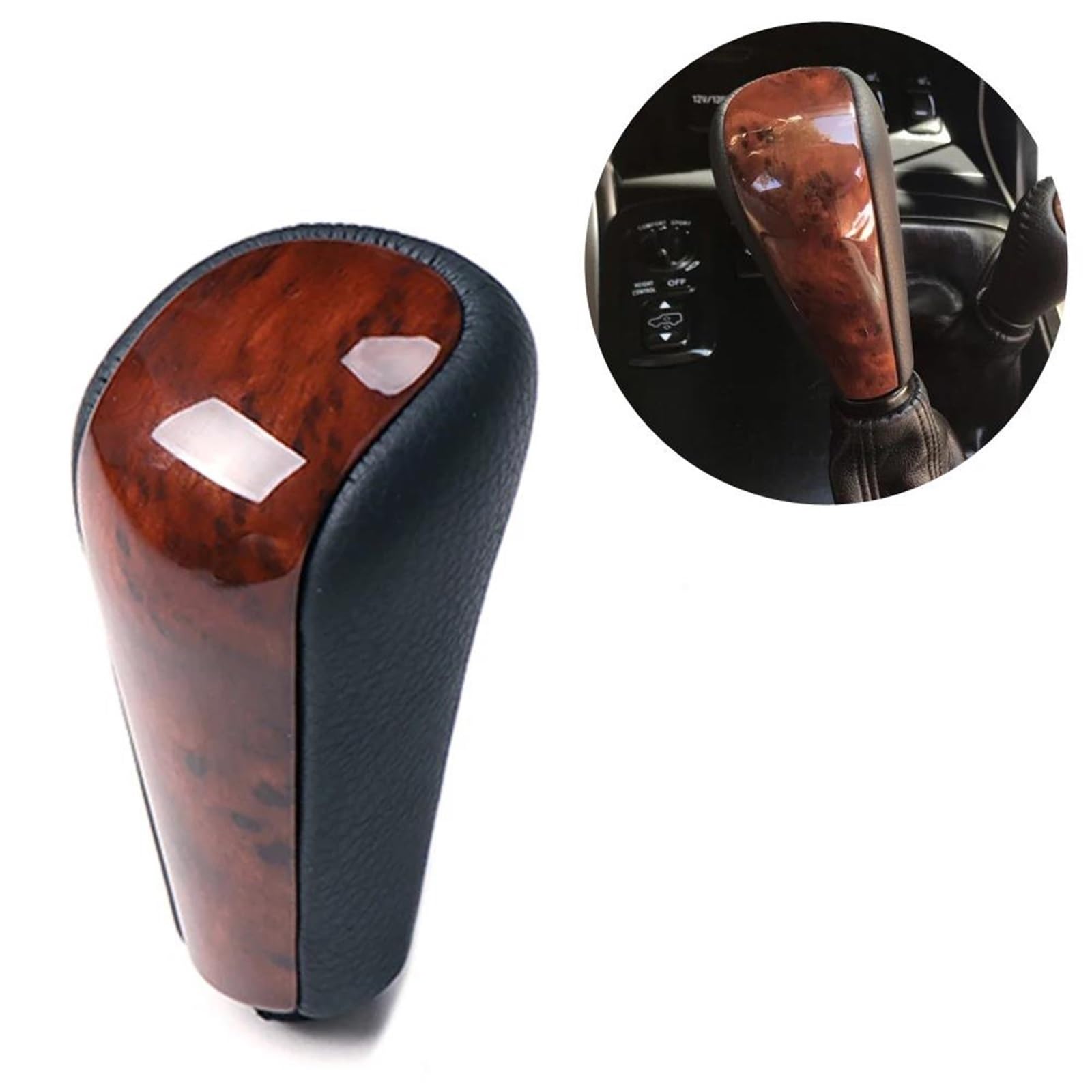 POANBCGY for Land for Cruiser for Prado for LC120 2003-2009 Accessories 2pcs Automatic Transmission Gear Shift Knob Lever Head Ball Replacement Parts(Gear Shift)