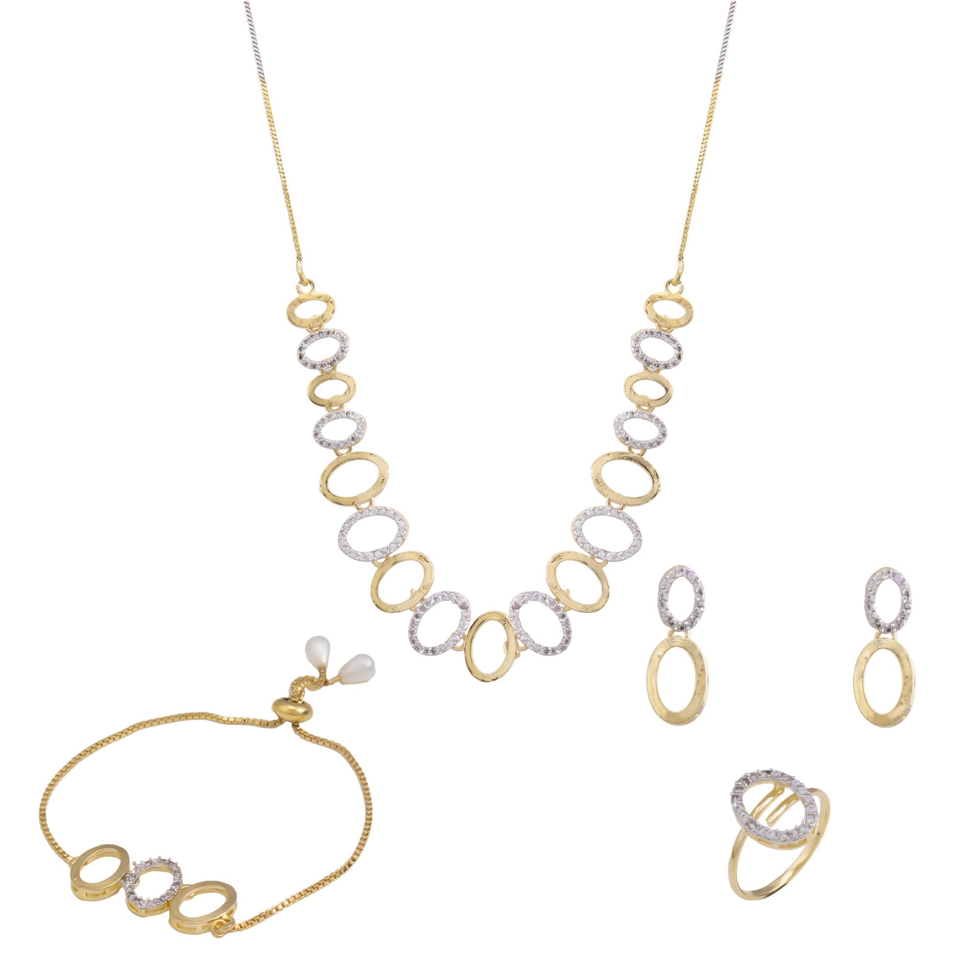Sukkhi Modish Gold Plated Oval Necklace Set for Women (SKR75017) (B09QSR3YLS) Amazon Price History, Amazon Price Tracker