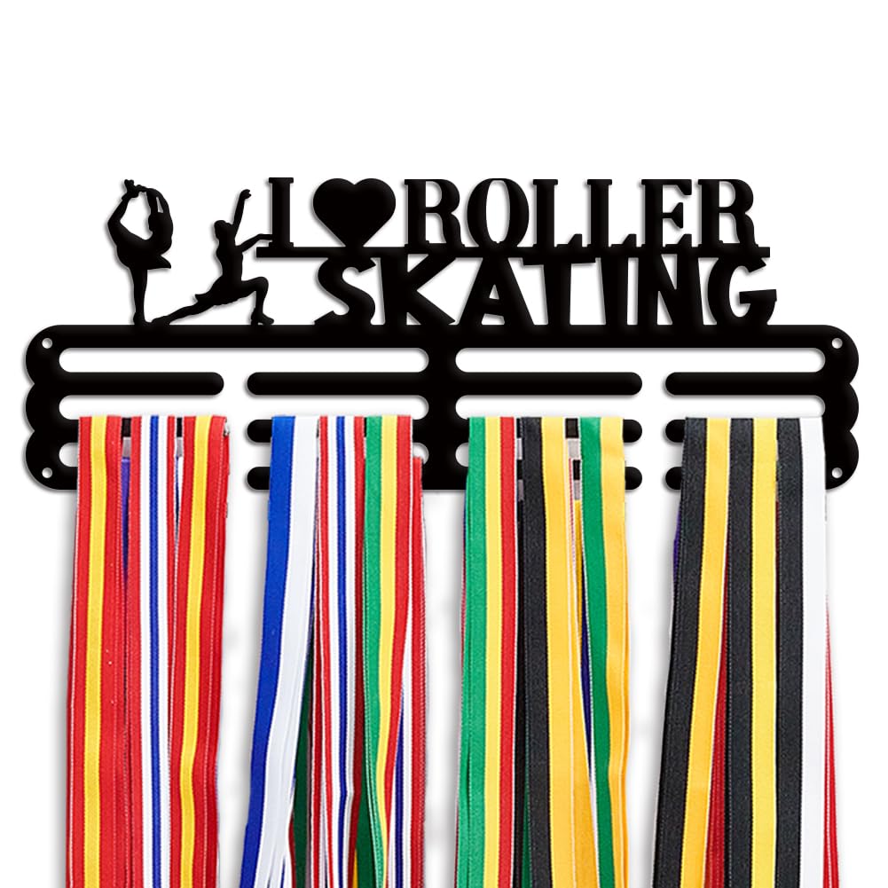 PH PandaHall Soporte para medallas de patinaje sobre ruedas, soporte de cinta deportiva, soporte para medallas, medallas, premios, medallas, soporte de pared, gancho escalonado para medallas para más