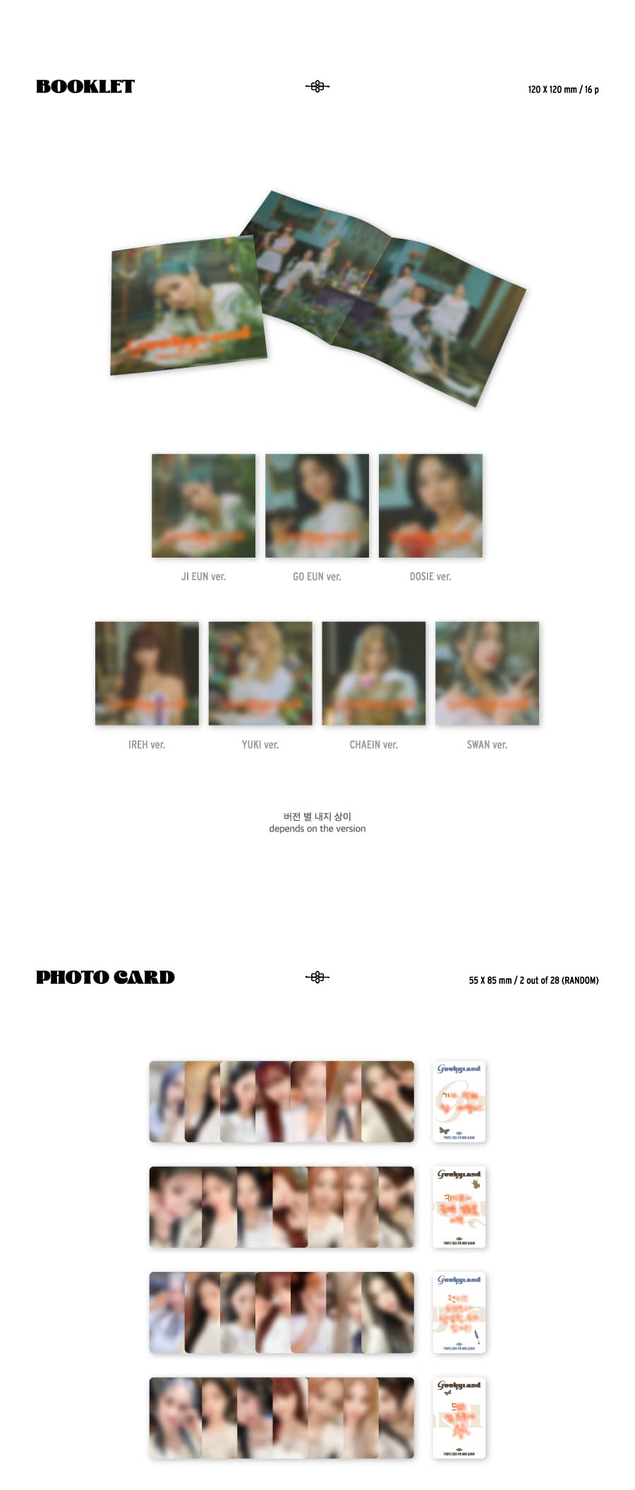 Beso púrpura - Geekyland - Digipack Ver. (4º Mini álbum) CD+póster doblado (juego de 7CDs)