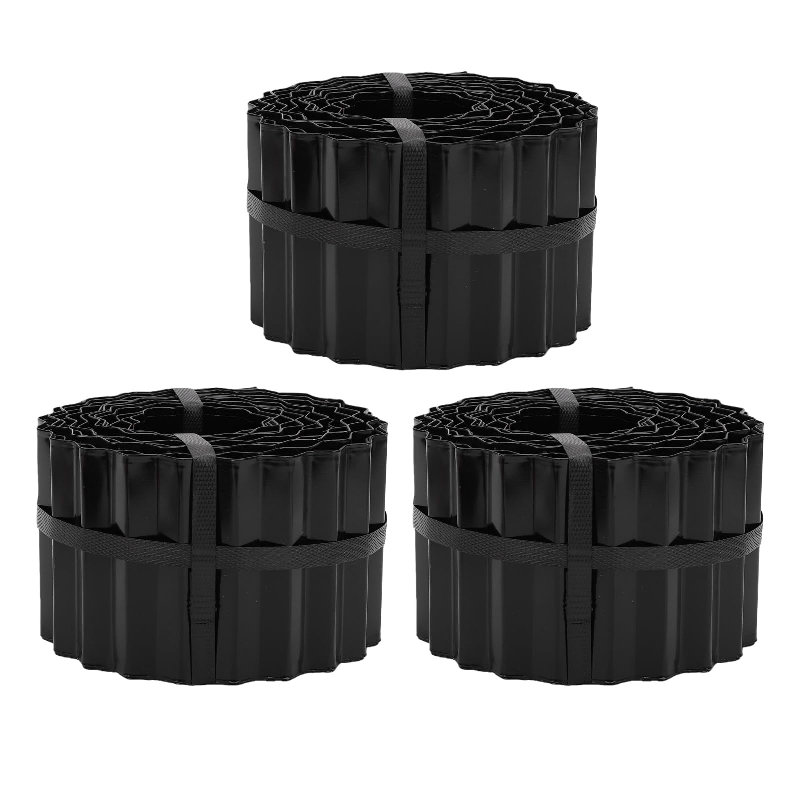 Hyuduo Bordure de Jardin Ondulée, Durable Lisière Métal Noir pour