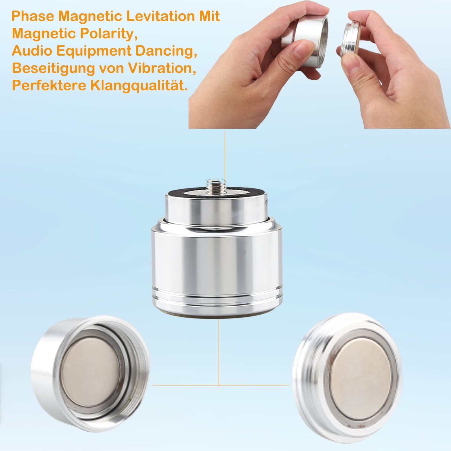 4 altavoces de aluminio con aislamiento de pies HiFi Audio amortiguador pie Maglev pies altavoz soporte (5350)