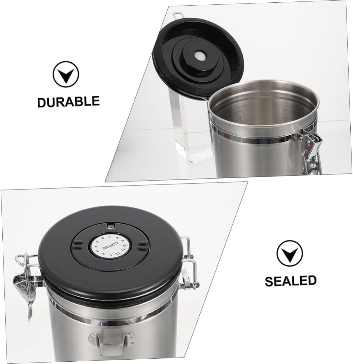 UPKOCH Sealed Pet Food Storage Container for Cat and Dog with Stainless Steel Spoon 1.8l Airtight Sealed Jar Sturdy Food Storage Jar for Pet Snacks