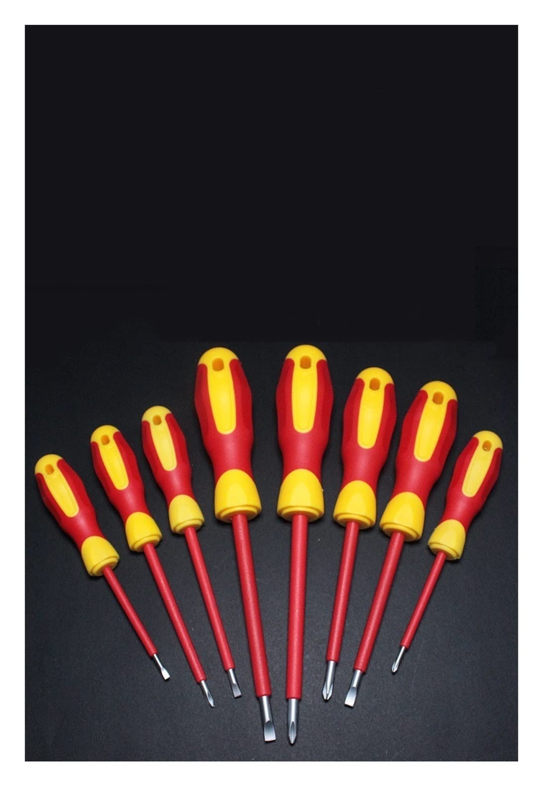 8pcs. Set di cacciavite Isolante Elettricista con Testa a Punta Magnetica Doppia estremità Phillips Bit Set Adatto for Gli Strumenti for elettricisti