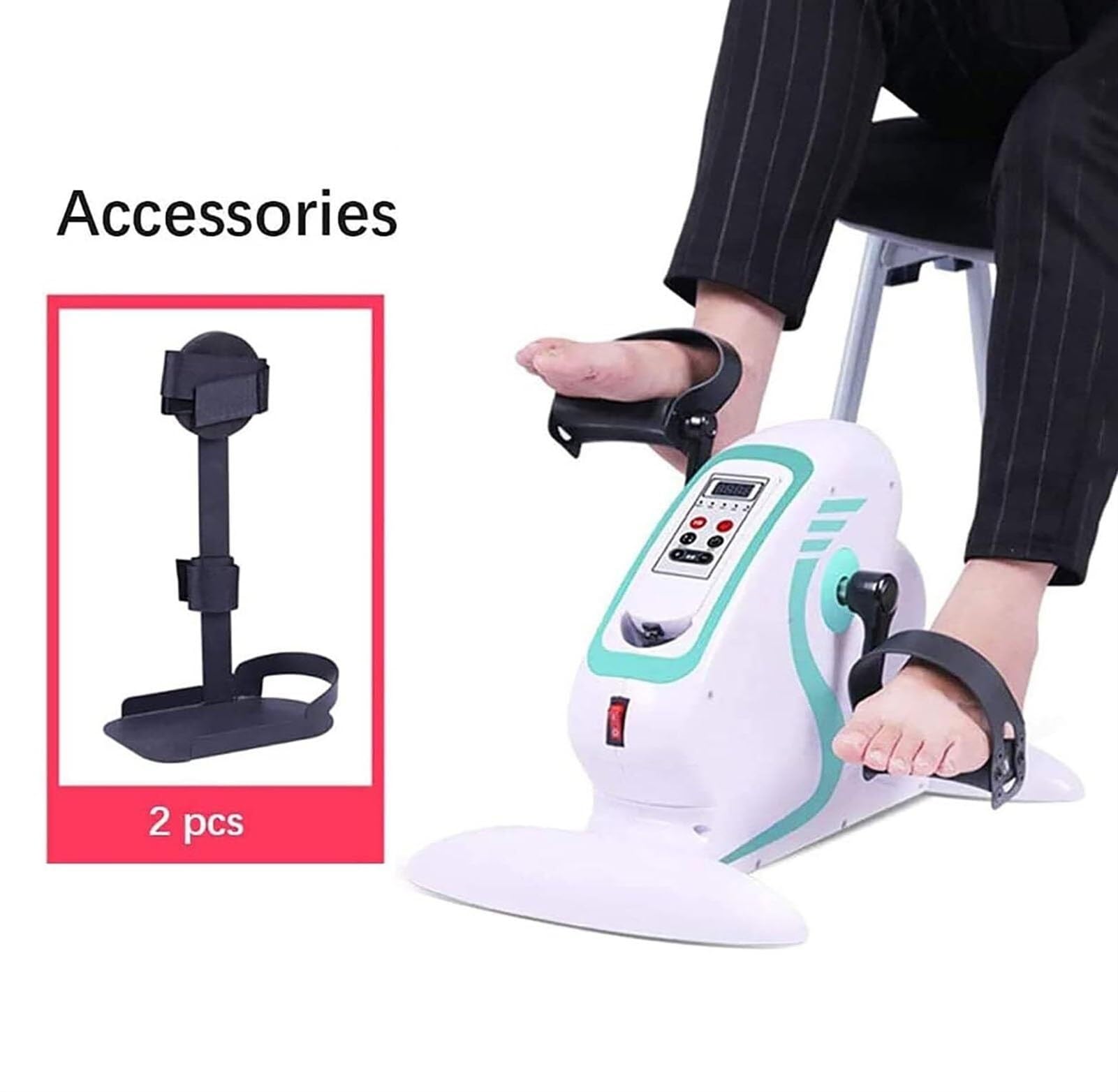 Przenośny rower treningowy z pedałem elektrycznym Stepper Fitness Rower z napędem z wyświetlaczem LCD Urządzenie do ćwiczeń z pedałami, do ramion i nóg