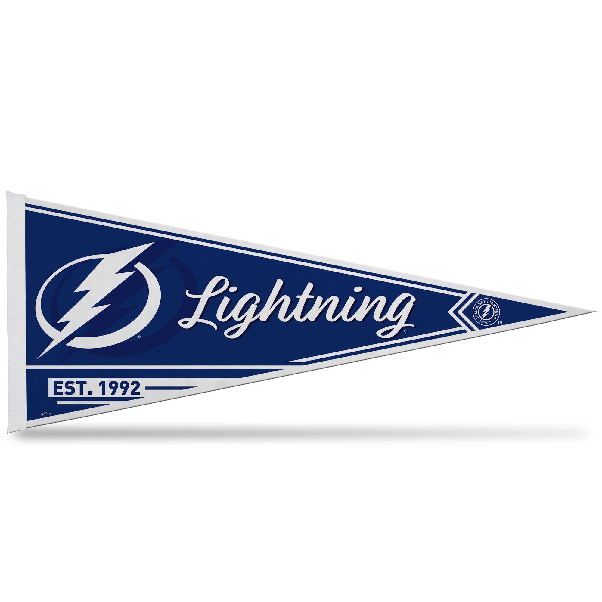 Rico Industries NHL Tampa Bay Lightning Classic 12" x 30" Soft Felt Pennant - EZ to Hang - Home Décor (Game Room, Man Cave, Bed Room)